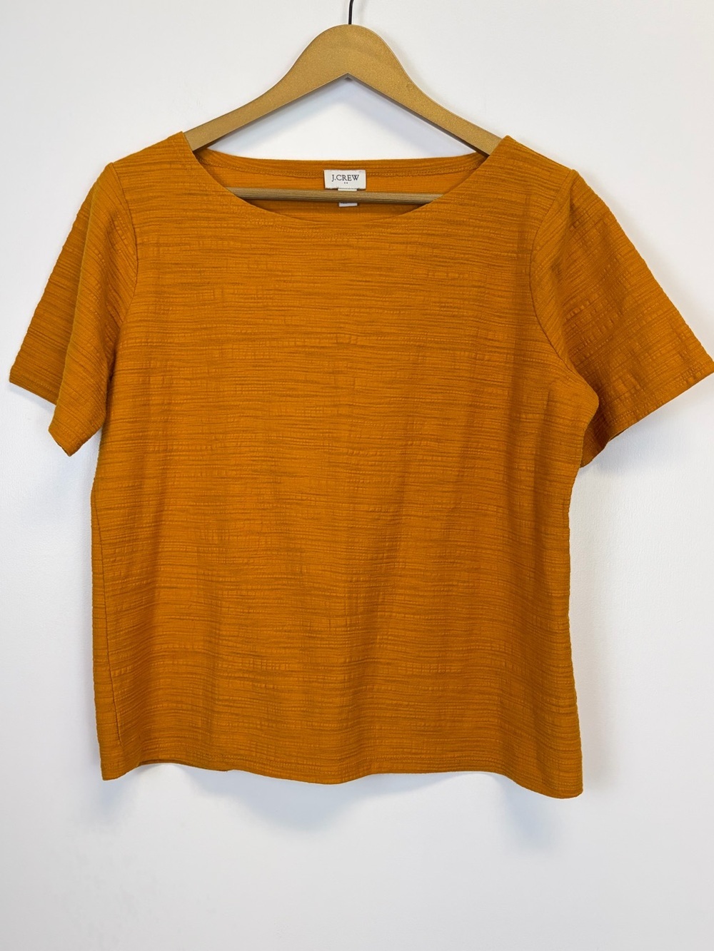J. Crew Yellow Textured Short Sleeve Top